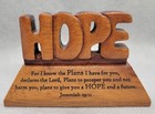 Shalom Handicrafts mahogany "Hope" desktop ornament