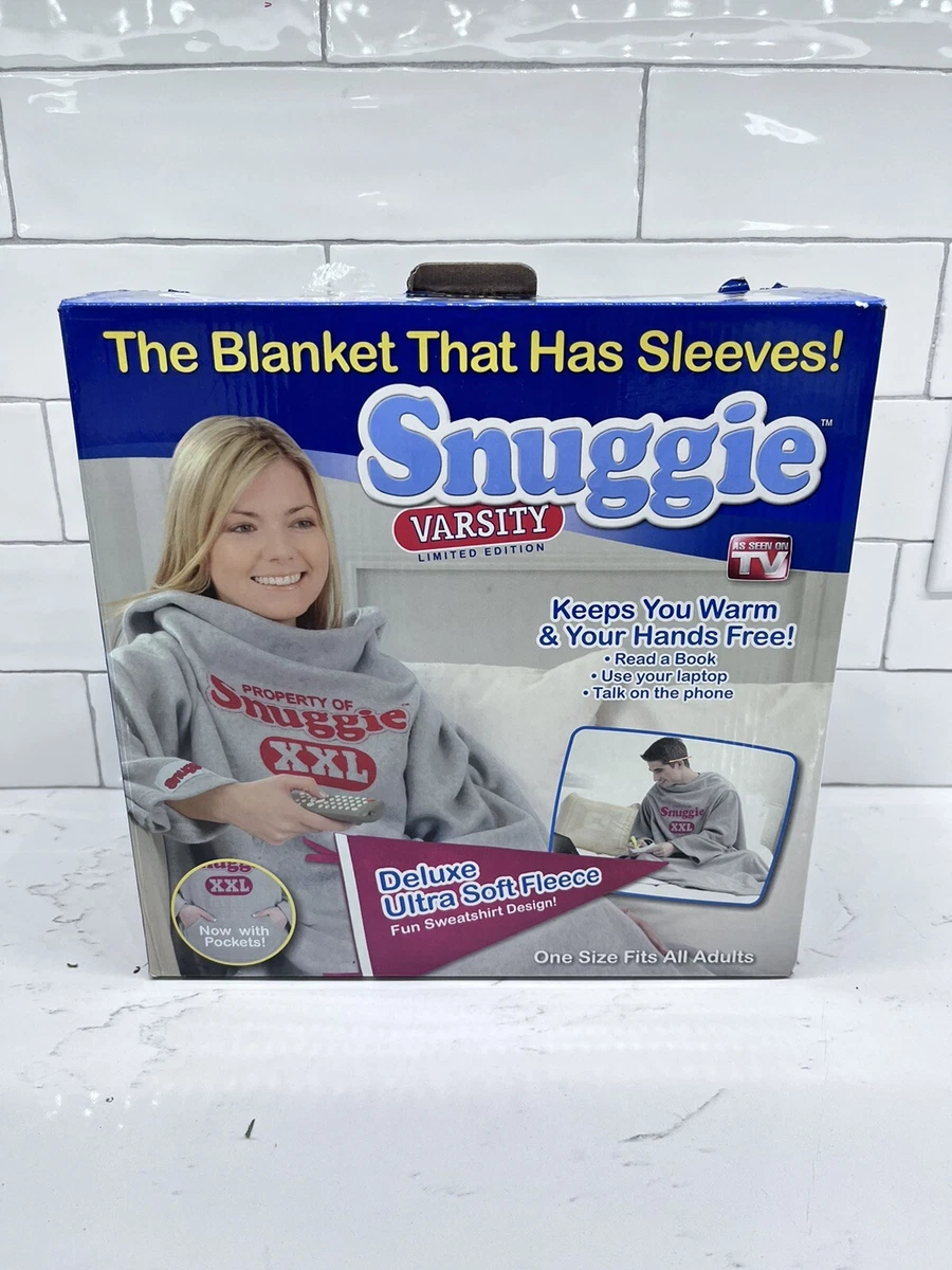 SNUGGIE Varsity Ltd EdlTV Blanket Sleeves POCKETS fleece Adult 1