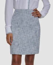 Calvin Klein Women's Blue Tweed Pencil Skirt Size 10