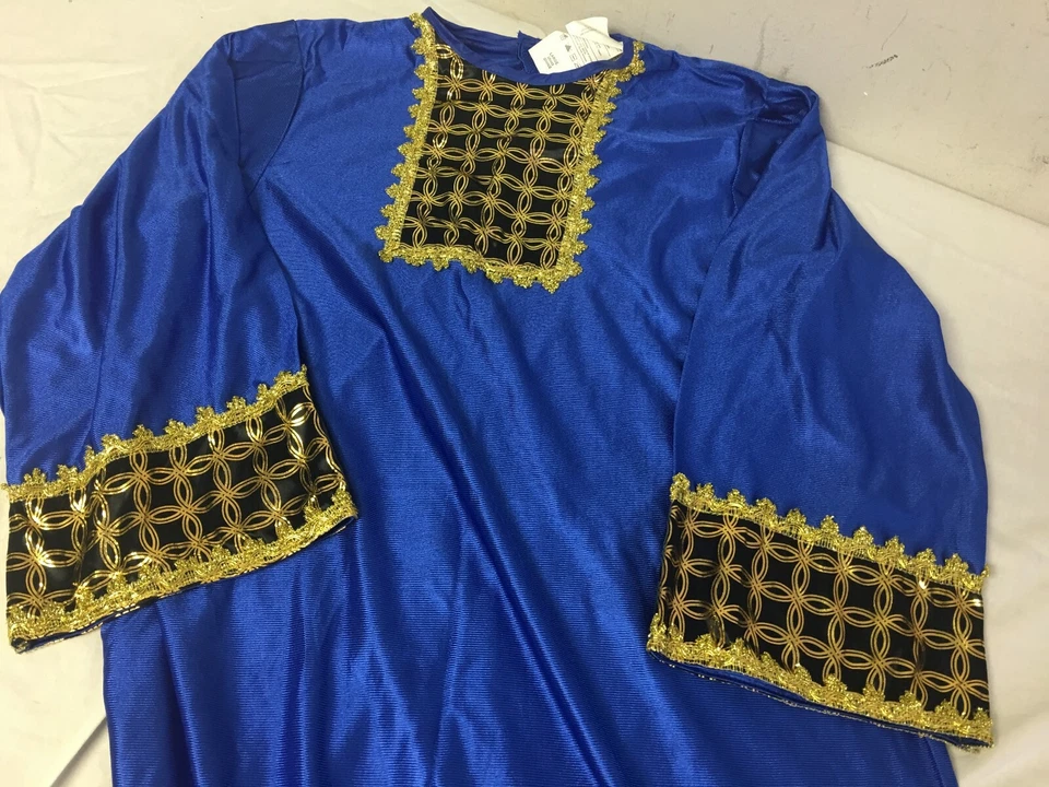 Disfraz de capa y vestido azul para niños grande 12-14 Foto 3 de 4