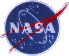 NASA logo Novelty Iron on Patch - 3.5x3 inch - P6571