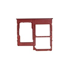 SIM microSD Card Tray Dual for Samsung Galaxy A41 Red Cell Phone Repair Part