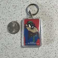 1993 Warner Bros Tasmanian Devil Taz Plastic Keychain Key Ring 45961