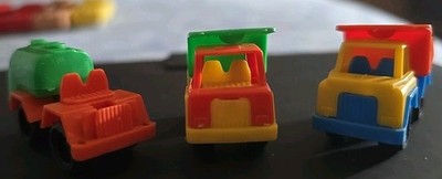 Vintage 80's Lot of 3 BRUDER Plastic Mini Construction Vehicle Toys West Germany