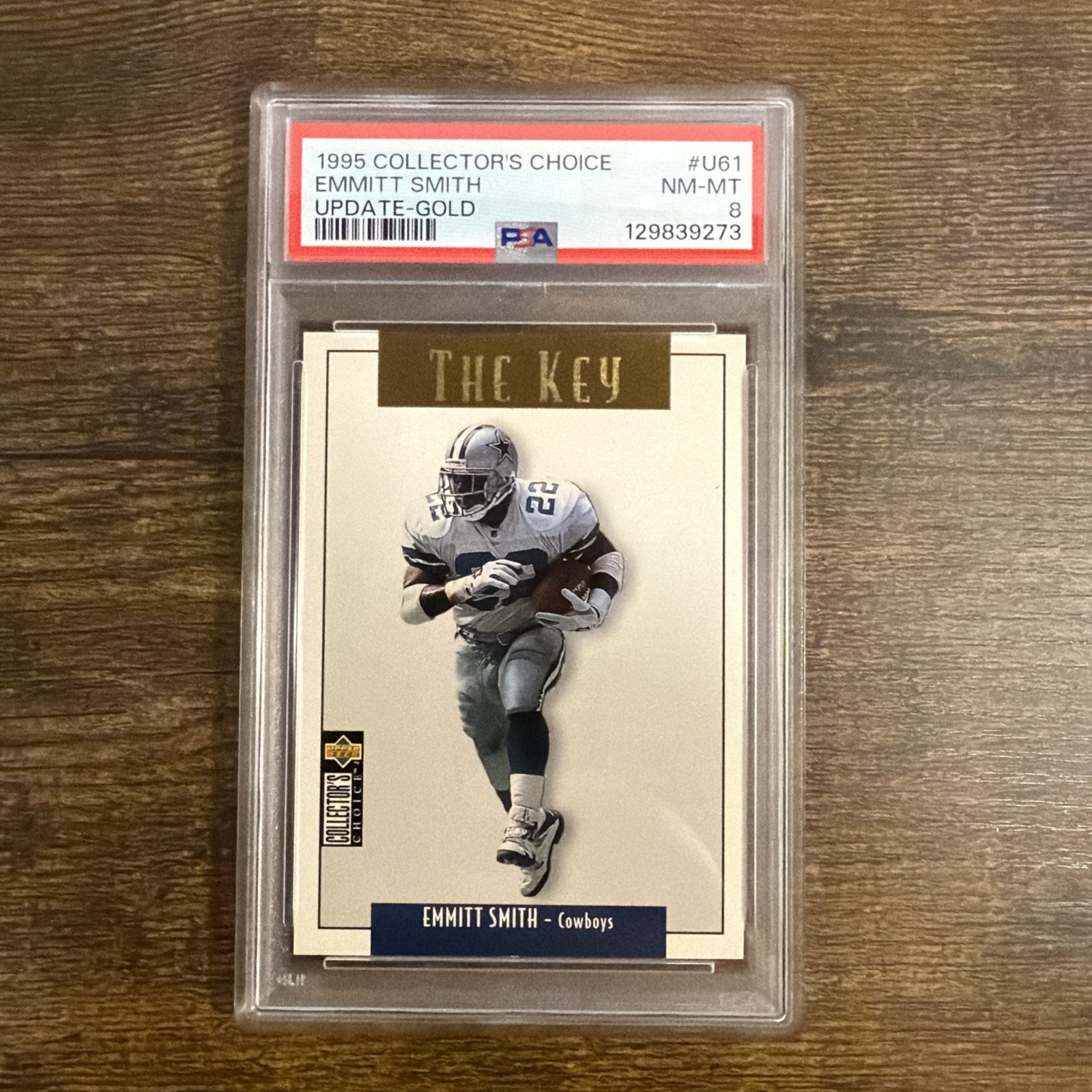 1995 collectors choice update The key gold Emmitt smith #U61 pop1 none📈