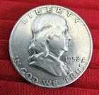 1952 Ben Franklin HALF DOLLAR, Silver Coin, Uncertified