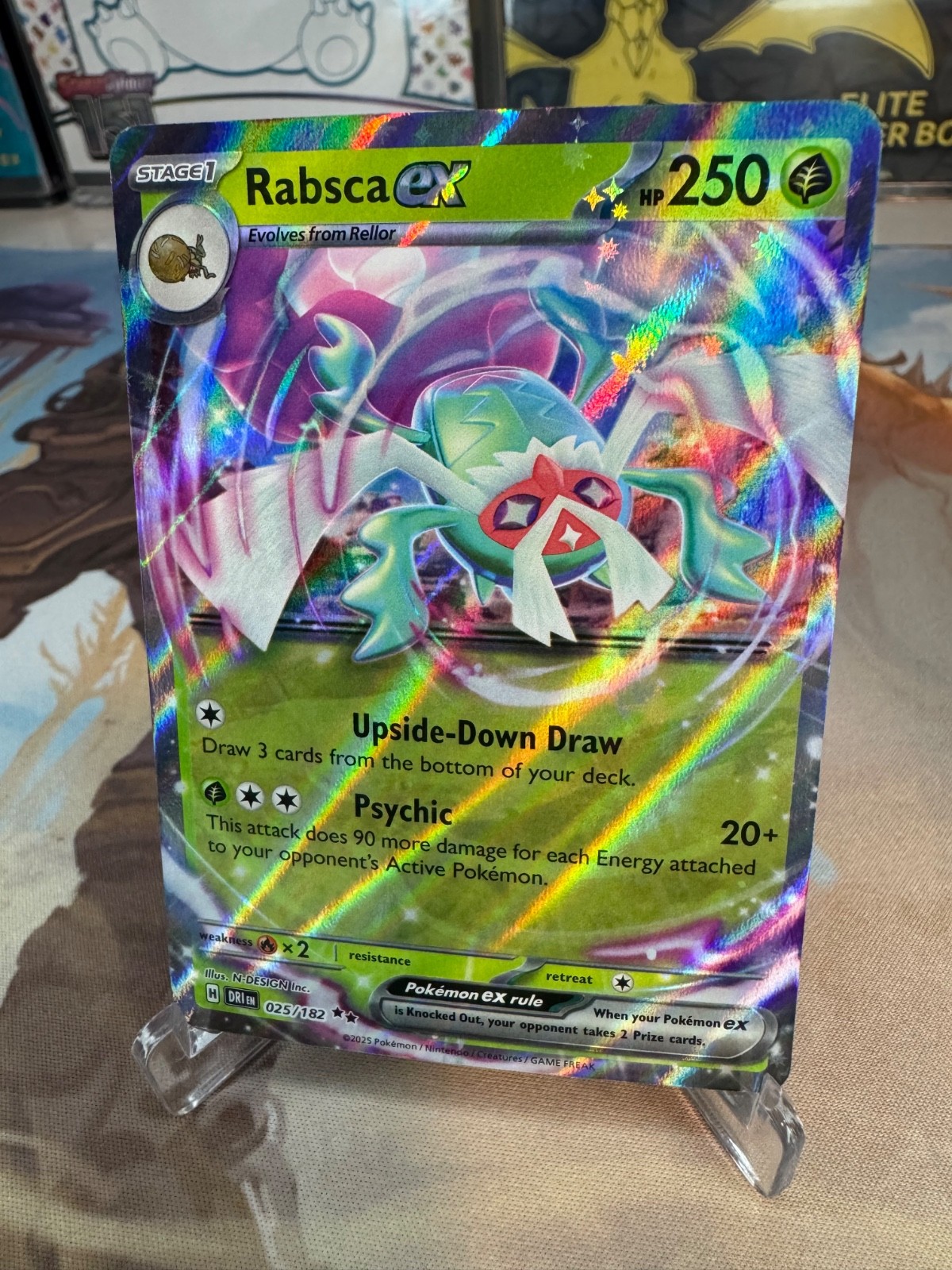 Rabsca ex 25/182 - Double Rare Holofoil NM - SV: Destined Rivals - Pokémon TCG