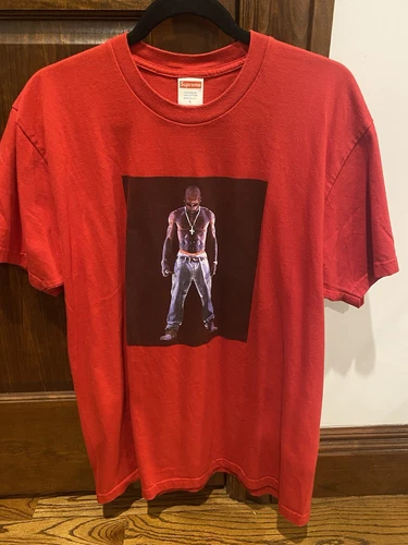 T shirt Supreme Tupac Hologramme Taille L Rouge SS2020