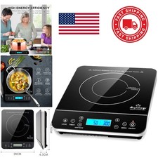 Touch Control Induction Cooktop 1800 Watts Silver 10 Hour Timer Portable Design