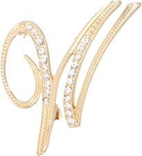 Spille Lettera, Iniziale Alfabeto Strass in Metallo E Cristallo Con Alfabeto Spi