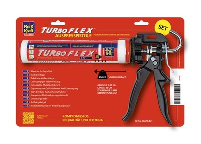 Reiß Kraft Turboflex Set 4in1 Kleb-Dichtstoff 290ml Grau-Schwarz-Transp.-Weiß