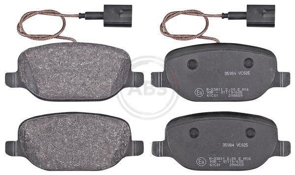 A.B.S. 35084 Bremsbelagsatz, Scheibenbremse Hinten FüR Alfa Romeo-image