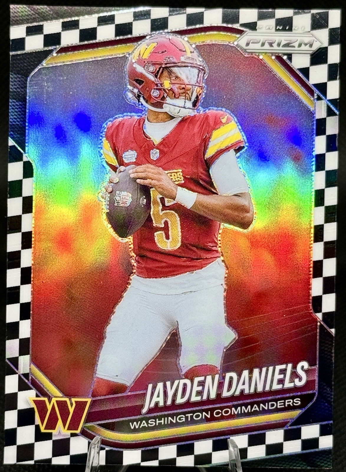 2025 Panini Prizm JAYDEN DANIELS - #278 Black & White Checker Prizm |Commanders 