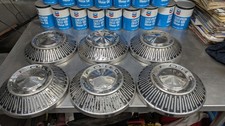 Lot Of 6 1965 66 Ford Poverty Hubcaps Galaxie Bronco Others Lot Of 6 1965 66 Ford Poverty Hubcaps Galaxie Bronco Others