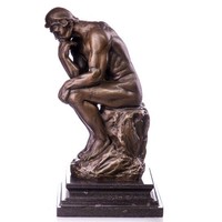 Bronze Skulptur Figur Bronzeskulptur Bronzefigur Statue Der Denker Nach Rodin