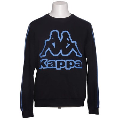 Kappa, Sweatshirt, Größe: L, Schwarz/Blau, Baumwolle/Polyester, Print #U3d