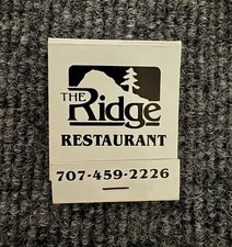 Vintage The Ridge Restaurant Black Bart Enterprizes Matchbook Unused