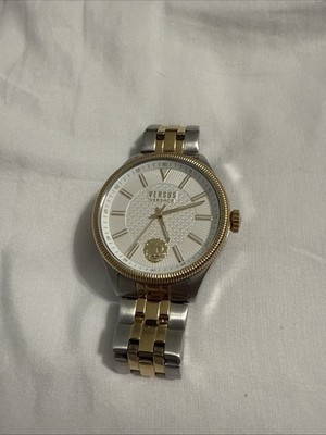 VERSUS Versace Colonne 45mm Gold/Silver Tone Stainless Steel Case,...
