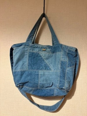DOSA Indigo Denim Patchwork Mini Tote Bag Used Handcrafted Bag VHTF Rare Japan