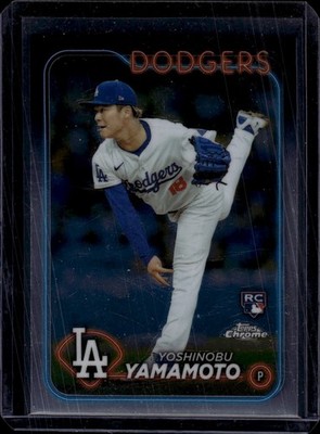 2024 Topps Chrome #18 Yoshinobu Yamamoto Los Angeles Dodgers Rookie RC