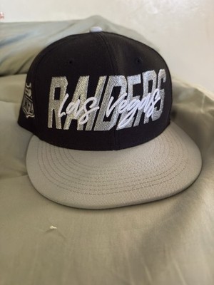 Las Vegas Raiders Fitted Cap Black and Silver Size 7 3/8