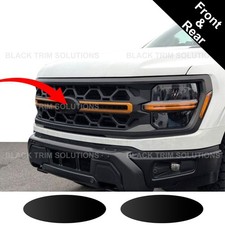 For 2024-2026 Ford F-150 Front Rear Matte Black Oval Decals On Emblem Overlay For 2024-2026 Ford F-150 Front Rear Matte Black Oval Decals On Emblem Overlay