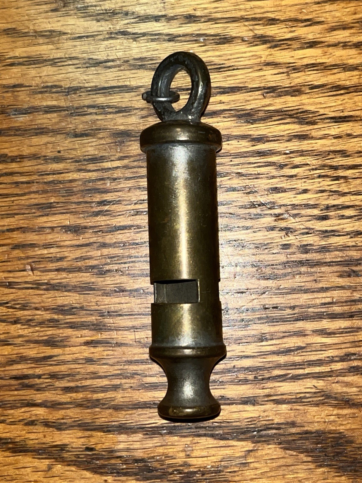 Vintage Brass Plated Tube Police & Fire Whistle.  B & R City Police & Fire