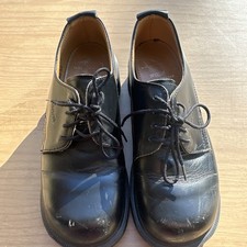 Dr Martens VTG Derby Shoes Women's 4 UK / 6 US Black Leather Chunky England 8461