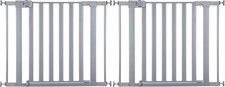 Baby Gate Adjustable 29"-38" Wide Pressure Mount Walk Through Door Silver
