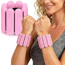 Wrist Ankle Weights for Women Men, 1lb/2lb/4lb Set of 2 Adjustable Wearabl...