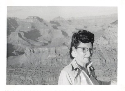Grand Canyon Woman Portrait 1950s Snapshot Photograph Americana Travel