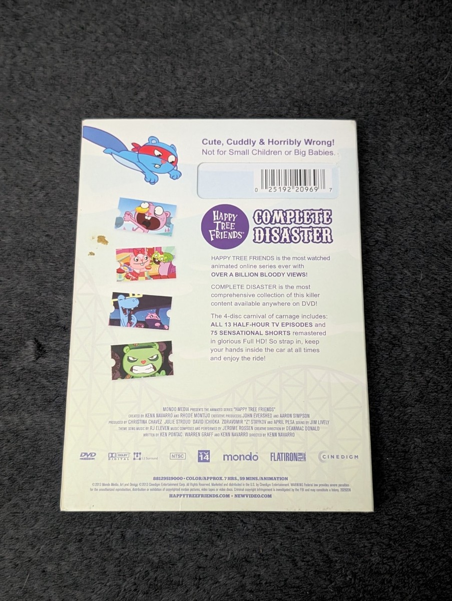Happy Tree Friends: Complete Disaster (DVD, 2013, 4-Disc Set) for