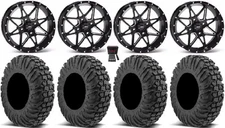 ITP Tornado 15" Wheels Black 32" MotoVator Tires Kawasaki Teryx Mule