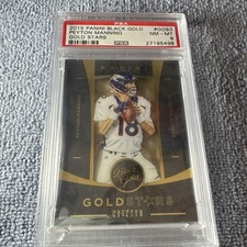 Panini Black Gold 2015 Gold Stars Peyton Manning Football Card GOS-3 PSA 8 /199