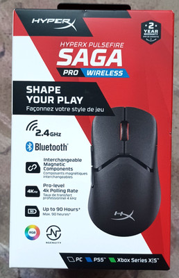 HyperX PulseFire Saga Pro Wireless Gaming Mouse HXMS241 (NEW/SEALED)