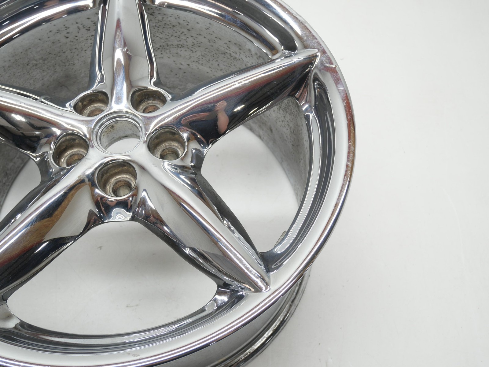 2001 Ferrari 360 Spider BBS Rear Wheel 18x10 Chrome 5 Spoke Rim Original OEM