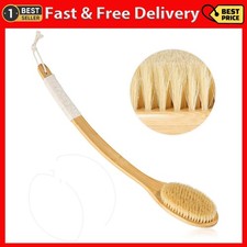 Bath Body Brush Shower, 22" Super Long Curved Bamboo Handle Antiskid Back...