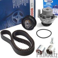 BOSCH Zahnriemen + Rollensatz + GRAF Wapu für Audi A4 Seat Skoda VW 2.0 FSI VAG