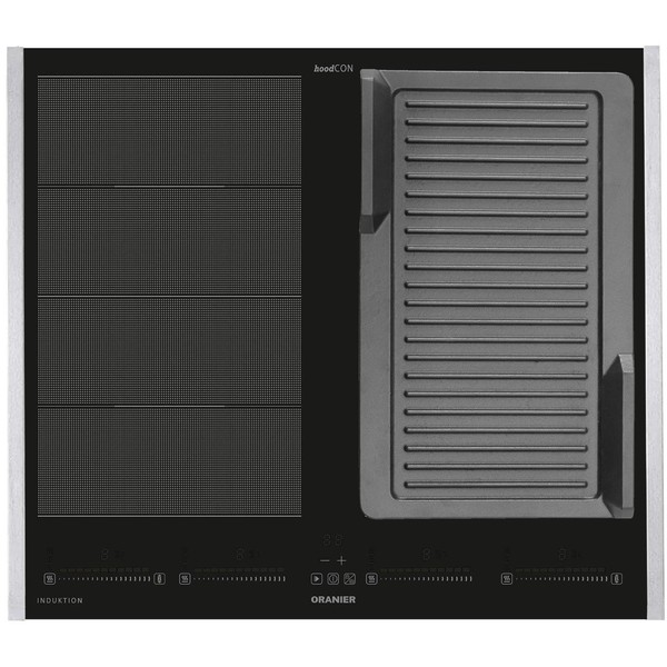 Oranier Kochfeld Induktion 60Cm FLI660 Multi-Slider Grillplatte Edelstahlleisten-image