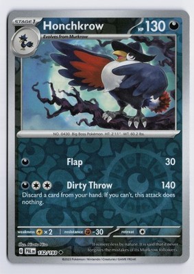 Honchkrow - PAL #132/193 SV02: Paldea Evolved Reverse Holo LP