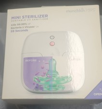 New Munchkin 59S Mini Sterilizer Portable UV Sanitizer White