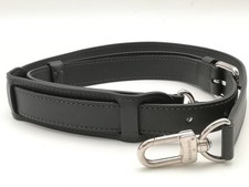 Tracolla regolabile in pelle nera LOUIS VUITTON per borse 137 cm