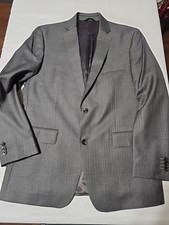 Marc Anthony Men's Suit Jacket Blazer Sport Coat Gray Stripe Size 42R Wool