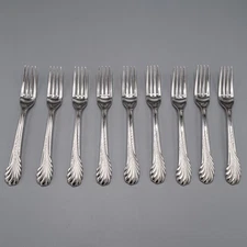 Yamazaki Cove Stainless Steel Dinner Forks Set of 9- 7 5/8" - FREE USA SHIPPING