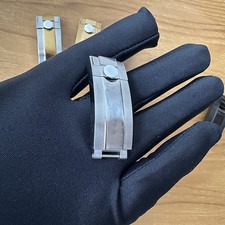 316L Stainless SAFETY RAIL GLIDE-LOCK BUCKLE CLASP FOR ROLEX GMT Daytona 16mm