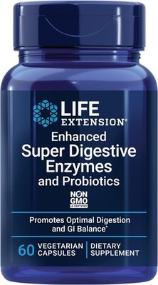 Enhanced Super Digestive Enzymes and Probiotics, 60 vegetarian capsules