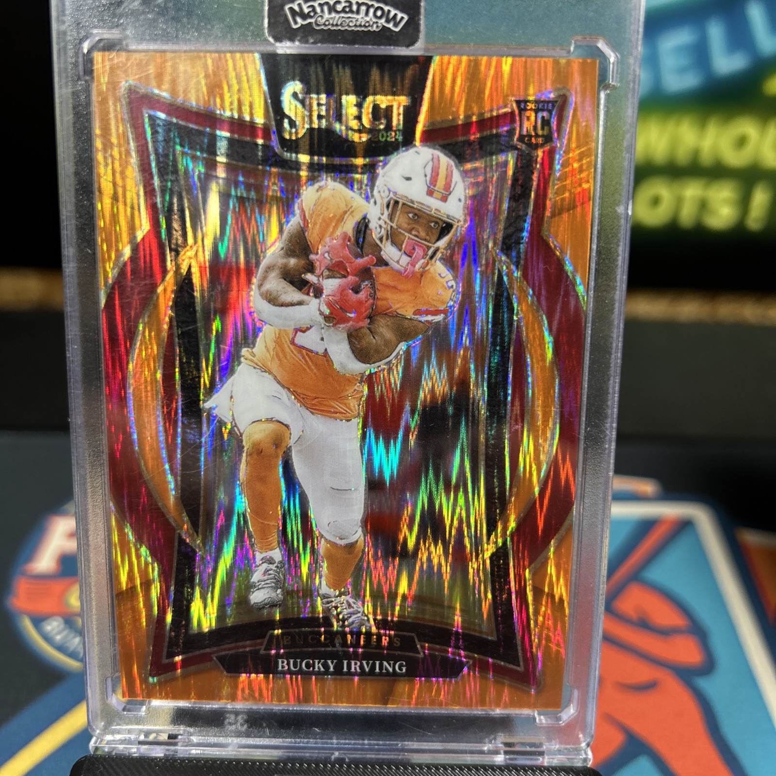 2024 Panini Select - Concourse Bucky Irving #4 Orange Shock Prizm /499 (RC)