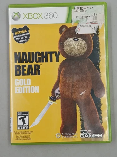Naughty Bear Gold Edition Xbox 360 Game CIB, Untested