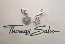 Thomas Sabo Charm- Ketten- Anhänger, kleines Herz Love mit Zugabe Stern, Silber 