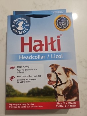Halti Headcollar Multiple Sizes Black Company of Animals. Stops Pulling New